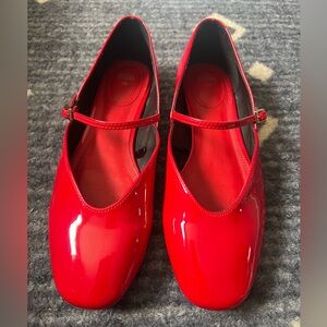 Zara Red Ballet Flats